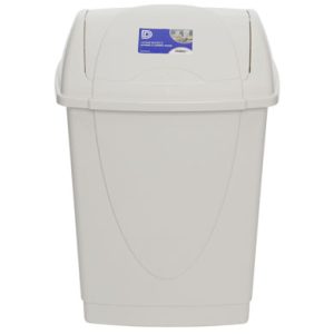 White Swing Lid Bin