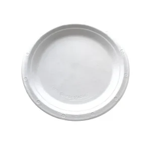9" RIGID BAGASSE COMPOSTABLE PLATE 10X50