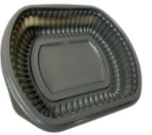 1 COMPARTMENT MICROWAVEABLE BLK TRAY 24OZ 300