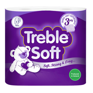 Treble Soft Toilet Tissue 40 Rolls in a case